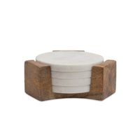 Sous-verres en marbre de qualité supérieure à prix abordable avec support en bois, tapis et dessous de verre antidérapants absorbants, sets de table antidérapants Affo