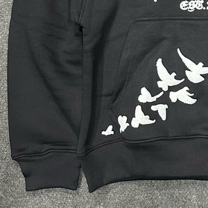 Streetwear avec impression de logo brodé personnalisé, pulls à capuche, polyester/coton, mélange écologique, coupe Boxy légère pour hommes - Product Image 5