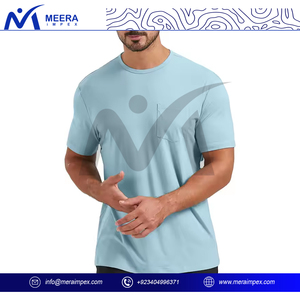Haut de sport classique à col rond pour homme 100% coton T-shirt décontracté à manches courtes et coupe ajustée pour l'été - Product Image 2