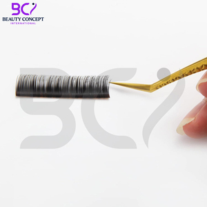 Extensiones de pestañas con agarre de diamante Pinzas injertadas Pinzas de precisión para pestañas, herramientas de aplicación de pestañas con punta en ángulo de acero inoxidable - Product Image 3