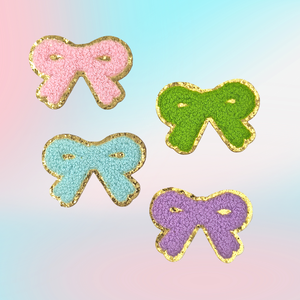 Parche Bordado de Chenilla en Forma de Lazo, Hecho a Mano y Personalizado, para Sombreros y Bolsos - Product Image 1