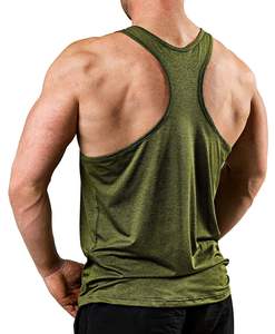 Vente en gros de t-shirt sans manches personnalisé grande taille débardeur de gym pour hommes - Product Image 3