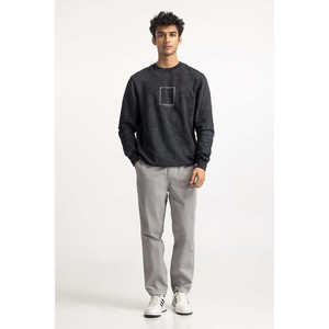 Sudadera Negra de Invierno Estilo Urbano con Bordado 3D, Tallas XXS-XL, Diseño Sólido, Tejido de Punto, Impresión Serigráfica - Product Image 3