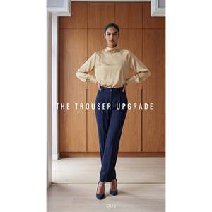 Pantalon chino gris taille haute coupe droite formel - Gris - Product Image 3
