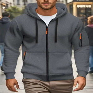 Nouvelle veste à capuche zippée en polaire brodée unisexe personnalisée, mode hiver, décontractée, 100% coton, chaude, respirante, de haute qualité - Product Image 5