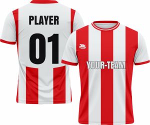 Maillot de football en coton 2025 polyester imprimé par sublimation 100%, maillot de football de sport à impression numérique, vêtements de football - Product Image 1