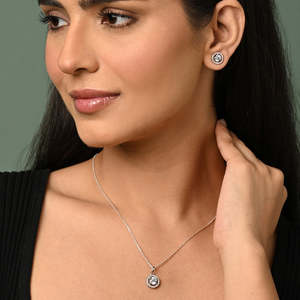 Conjunto de Anillo Solitario de Platino con Diamantes y Halo de Plata, Joyería Moderna con Diseño de Estrella para Bodas, Fiestas, Aniversarios, Idea de Regalo de Compromiso - Product Image 2