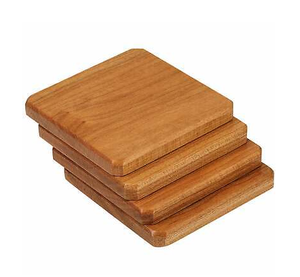 Posavasos redondos de madera aislada Posavasos de madera hechos a mano en blanco personalizados por sublimación al precio más bajo - Product Image 2