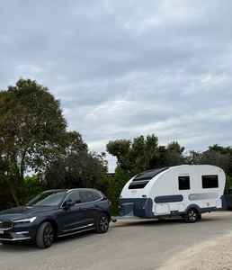 2024 karavan tetesan air mata mewah putih untuk <span class=keywords><strong>2</strong></span> orang Trailer Mini kualitas bagus dengan sertifikat CE dari Amerika Serikat - Product Image 6