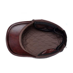 Kivotech-Gorras de béisbol ajustadas de cuero negro hechas a medida, calidad superior, nuevo diseño, servicio OEM - Product Image 6