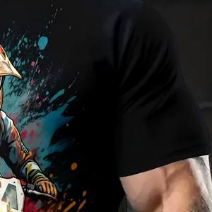 Camiseta de Algodón Duradera para Hombre, con Estampado Digital, Logotipo/Colores Personalizados, Antiarrugas, Transpirable y Ecológica - Venta al por Mayor - Product Image 3