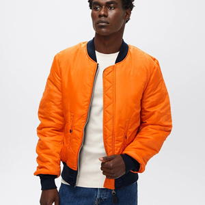 Veste bomber décontractée pour homme en satin de haute qualité personnalisée 2025, col montant, avec décoration brodée, fabriquée au Pakistan - Product Image 5