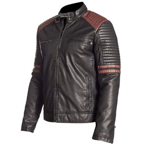 Veste d'hiver élégante pour homme en cuir véritable |   Veste zippée streetwear légère, respirante et écologique |   Mode décontractée - Product Image 3