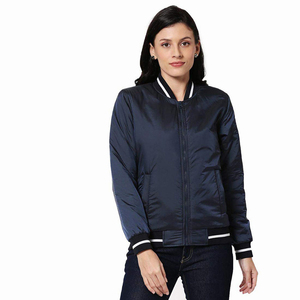 Chaqueta Bomber para Mujer con Logotipo Personalizado, Precio de Fábrica al por Mayor, Nueva Moda, Ajuste Entallado, Tejido de Algodón, ODM OEM - Product Image 1