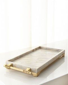 Modern <b>Marble</b> <b>Tray</b> Ideal For Contemporary Home Decor Table Centerpiece And Elegant Serving Presentation - Product Image 1