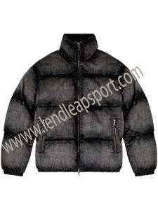 Veste matelassée imprimée OEM personnalisée de haute qualité pour hommes Logo personnalisé Veste d'hiver décontractée pour hommes avec poches avec service OEM - Product Image 2