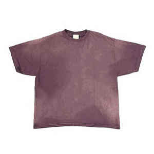 T-shirts unisexes personnalisés en gros, délavés à l'acide, t-shirts oversize vintage pour femmes, en coton délavé, épaules tombantes - Product Image 4