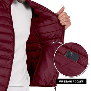 Veste d'hiver sans manches en toile 100% polyester pour homme, de haute qualité, coupe-vent, rembourrée, anti-UV, à capuche, réversible - Product Image 4