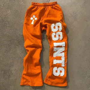 Pantalones Deportivos de Hombre Personalizados por el Fabricante, 400 Gsm, Felpa de Algodón Gruesa, Ajustados, Transpirables, Talla Grande, Bordado Desgastado - Product Image 6