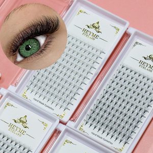Extensions de cils Promades pré-fabriquées en éventail, ultra courtes à longue tige, 0.05, thermosoudées, base fine et pointue, super douces - Product Image 6