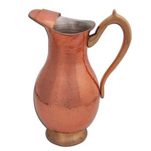 Shiny Polished Finishing Copper Jug With Cover for Restaurants Tableware Water Supplies Jar Best Quality <b>Metal</b> <b>Flask</b> Jugs - Product Image 1