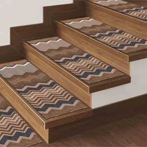 Alfombra Marrón Estampada, Diseño Kilim Moderno, Decoración para Escaleras, Personalizada, Antideslizante, Goblen - Product Image 5