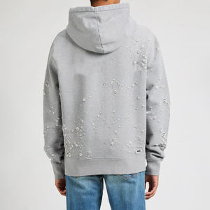Wholesale Rate Distressed <b>Hoodies</b> for <b>Men</b> Unique Design Breathable Cotton Street Wear Distressed Custom <b>Hoodies</b> - Product Image 5