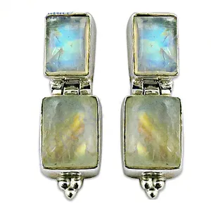 ต่างหูแฟชั่นสตรีเงิน 925 พร้อมเครื่องประดับของขวัญมูนสโตน - Product Image 2