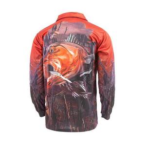 Qualité supérieure UPF 50 + Protection UV respirant polo de pêche avec col personnalisé sublimé vêtements de pêche chemises de sport - Product Image 2