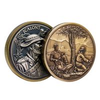 Pièces de monnaie en émail métallique personnalisées, cadeaux en or et en argent