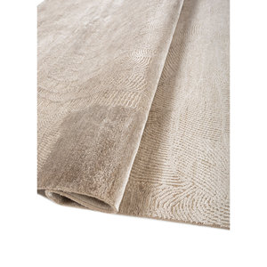 Alfombra Azalea Grande de 9x12 pies, Modelo AKWB-3548, Tejida a Mano con Lana, Bambú y Seda, Color Marfil, Diseño Abstracto Boho para Decoración de Sala de Estar, CS-01 - Product Image 2