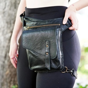 Bolso de cuero para muslo y cadera, pierna cubierta, correa para muslo, riñonera, bandoleras de mensajero, cinturón, cadera, cintura, - Product Image 1