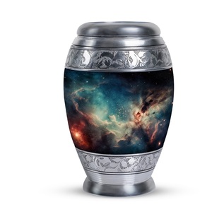 Urne de champ étoile rougeoyante pour les cendres humaines Urnes décoratives modernes en métal pour les cendres pour adultes Urnes funéraires personnalisées pour maman - Product Image 1