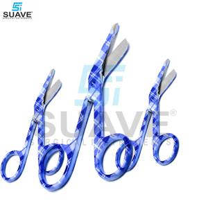 Ciseaux à pansement orthopédiques, poignée de couleur de qualité supérieure en acier inoxydable Ciseaux de 3.5 pouces par SUAVE SURGICAL INSTRUMENTS - Product Image 2