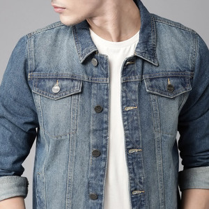 Venta caliente Nueva llegada Jeans Chaqueta para hombres Estilo único Transpirable Hombres Jeans Chaqueta en el mejor material - Product Image 4