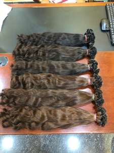 Extensions de cheveux naturels indiens Remy vierges, cuticules intactes, non traités, soyeux, lisses et ondulés, provenant de donneurs individuels, pour tissage de cheveux rebondissants - Product Image 4