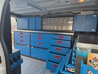 Système de rangement modulaire pour intérieur de fourgonnette OEM, 19 tiroirs, structure démontable, revêtement électrostatique en poudre pour une organisation optimale