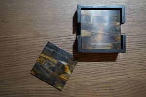 Dessous de verre HORN de haute qualité pour sous-verres carrés et en forme de corne de buffle faits à la main de corne de buffle polie vendant une qualité supérieure - Product Image 4