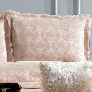 Guzide Podyum Salmon Pink 4-Piece Customized Classic Luxury Home <b>Bedspread</b> <b>Set</b> 100% Chenille Organic Woven Striped Washable Anti - Product Image 3