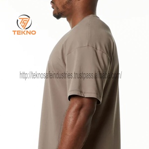 Camiseta de gran tamaño 100% algodón para hombre, logotipo personalizado de alta calidad, estampado de longitud larga, logotipo personalizado, ropa de calle de moda - Product Image 5