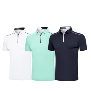 Polos de golf Active Wear pour hommes Matériau extensible et respirant Logo personnalisé + vêtements de golf de taille pour le sport - Product Image 4