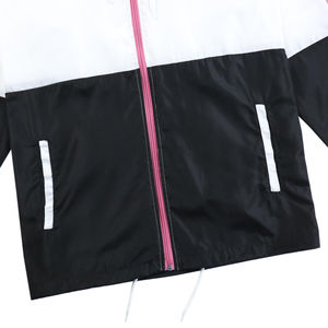 Chaqueta cortavientos con capucha y cremallera completa informal personalizada para hombre, chaqueta cortavientos impermeable plegable barata, chaqueta a prueba de viento - Product Image 5