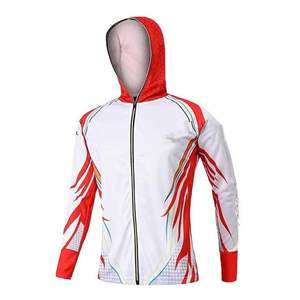 Compre Sudadera con capucha de pesca de manga larga de rendimiento de alta calidad con máscara Sublimación impresa personalizada Camisa de protección UV Sudaderas con capucha - Product Image 6