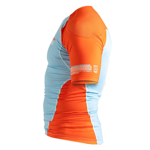 Professional Polyester/Nylon Breathable Anti-UV UPF50+ Rash Guard for Men with Short Sleeves and Custom Logo Options - Product Image 3