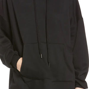 Sudadera con capucha de lana de algodón para mujer Sudadera larga de invierno con bolsillos de canguro y logotipo personalizado Último diseño - Product Image 2