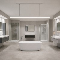 Luminaire suspendu linéaire LED en aluminium 1200 mm pour salle de bain, showroom, 6000K, intensité variable, lampe de plafond pour hall