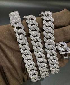 VVS Moissanite 925 argent Sterling 12MM 22 pouces bijoux pour femmes fiançailles lettre forme pendentifs et breloques cadeau d'anniversaire - Product Image 4