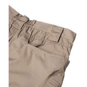 Pantalones cortos cargo de cintura elástica para hombre al por mayor, pantalones cortos de trabajo profesional ligeros personalizables, Capucha forrada, logotipo liso impreso - Product Image 4