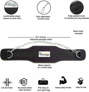 Custom Eva Chain Dipping Belts for Weightlifting Fitness <b>Equipment</b> for Gym Use - Product Image 5