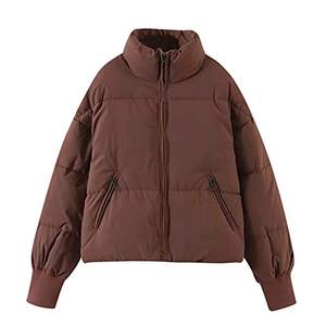 Nouveau style de veste d'hiver pour femmes-Manteau matelassé à manches longues surdimensionné avec fermeture éclair complète et poches, de haute qualité - Product Image 4